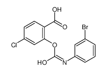 2-[(3-bromophenyl)carbamoyloxy]-4-chlorobenzoic acid结构式