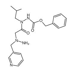 N'-Isobutyl-N'-[2-(N-pyridin-3-ylmethyl-hydrazino)-acetyl]-hydrazinecarboxylic acid benzyl ester Structure