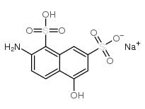 sodium hydrogen 2-amino-5-hydroxynaphthalene-1,7-disulphonate Structure