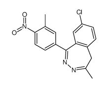 8-chloro-4-methyl-1-(3-methyl-4-nitrophenyl)-5H-2,3-benzodiazepine结构式