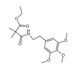 ethyl N-(3,4,5-trimethoxyphenethyl)-2,2-dimethylmalonamate结构式