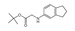 N-(2,3-dihydro-1H-inden-5-yl)glycine t-butyl ester结构式