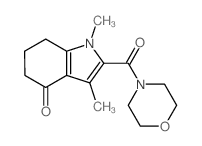 4H-Indol-4-one,1,5,6,7-tetrahydro-1,3-dimethyl-2-(4-morpholinylcarbonyl)- picture