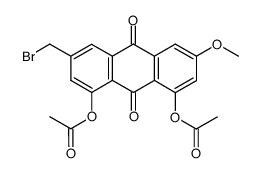 1,8-Diacetoxy-3-brommethyl-6-methoxyanthrachinon Structure