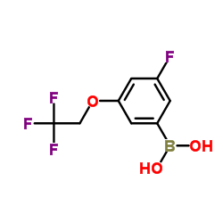 (3-Fluoro-5-(2,2,2-trifluoroethoxy)phenyl)boronic acid structure