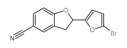 2-(5-溴-2-呋喃)-2,3-二氢苯并呋喃-5-甲腈结构式