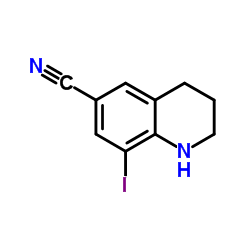 8-Iodo-1,2,3,4-tetrahydro-6-quinolinecarbonitrile Structure