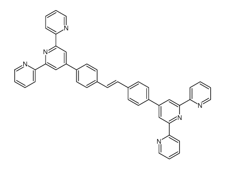 4-[4-[2-[4-(2,6-dipyridin-2-ylpyridin-4-yl)phenyl]ethenyl]phenyl]-2,6-dipyridin-2-ylpyridine Structure