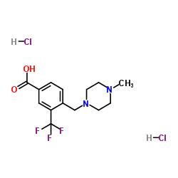 4-((4-甲基哌嗪-1-基)甲基)-3-(三氟甲基)苯甲酸二盐酸盐结构式