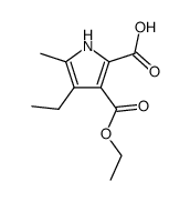 4-ethyl-5-methyl-pyrrole-2,3-dicarboxylic acid-3-ethyl ester结构式