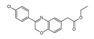 ethyl 2-[8-(4-chlorophenyl)-10-oxa-7-azabicyclo[4.4.0]deca-2,4,7,11-te traen-4-yl]acetate结构式