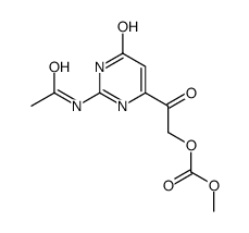 [2-(2-acetamido-4-oxo-1H-pyrimidin-6-yl)-2-oxoethyl] methyl carbonate Structure