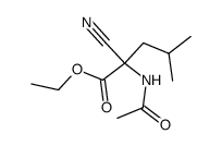 2-acetylamino-2-cyano-4-methyl-valeric acid ethyl ester Structure