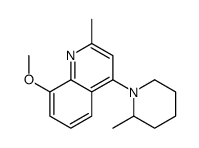 Quinoline, 8-methoxy-2-methyl-4-(2-methylpiperidino)-结构式
