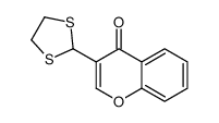 3-(1,3-dithiolan-2-yl)chromen-4-one Structure