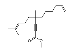 methyl 4-methyl-4-(4-methylpent-3-enyl)dec-9-en-2-ynoate结构式