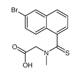 2-[(6-bromonaphthalene-1-carbothioyl)-methylamino]acetic acid Structure