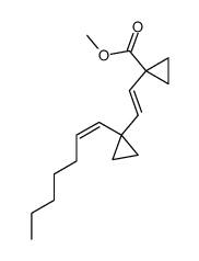 1-{(Z)-2-[((Z)-1-Hept-1-enyl)-cyclopropyl]-vinyl}-cyclopropanecarboxylic acid methyl ester Structure