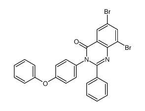 6,8-dibromo-3-(4-phenoxyphenyl)-2-phenylquinazolin-4-one Structure