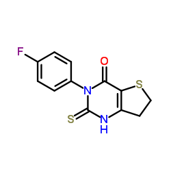 3-(4-Fluorophenyl)-2-sulfanyl-6,7-dihydrothieno[3,2-d]pyrimidin-4(3H)-one结构式