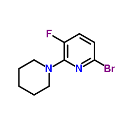 6-Bromo-3-fluoro-2-(1-piperidinyl)pyridine结构式