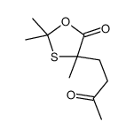 2,2,4-trimethyl-4-(3-oxobutyl)-1,3-oxathiolan-5-one Structure