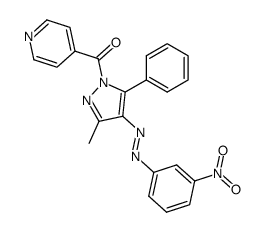 N1-isonicotinoyl-3-methyl-5-phenyl-4-(3-nitrophenylazo)-1,2-diazole结构式