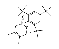 4,5-Dimethyl-2-(2,4,6-tri-tert-butyl-phenyl)-3,6-dihydro-[1,2]thiaphosphinine 2-sulfide结构式