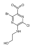 2-[(6-bromo-3-chloro-5-nitropyrazin-2-yl)amino]ethanol Structure