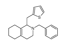2-benzyl-1,2,3,4,5,6,7,8-octahydro-1-(2-thenyl)isoquinoline Structure