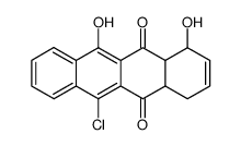 12-chloro-5,7-dihydroxy-6a,7,10,10a-tetrahydronaphthacene-6,11-dione结构式