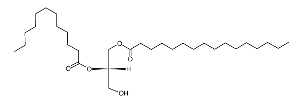 1-palmitoyl-2-lauroyl-sn-glycerol结构式