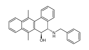 (5S,6S)-5-Benzylamino-7,12-dimethyl-5,6-dihydro-benzo[a]anthracen-6-ol结构式