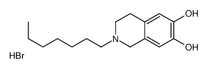 2-Heptyl-1,2,3,4-tetrahydro-6,7-isoquinolinediol hydrobromide (1: 1) Structure