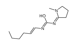 1-hex-1-enyl-3-(1-methylpyrrolidin-2-ylidene)urea Structure