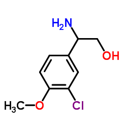 2-Amino-2-(3-chloro-4-methoxyphenyl)ethanol结构式