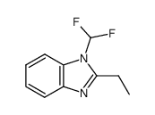 1H-Benzimidazole,1-(difluoromethyl)-2-ethyl-(9CI) Structure