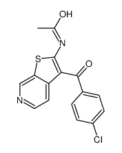 N-[3-(4-chlorobenzoyl)thieno[2,3-c]pyridin-2-yl]acetamide结构式