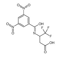 3-[(3,5-dinitrobenzoyl)amino]-4,4,4-trifluorobutanoic acid结构式