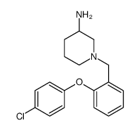1-[[2-(4-chlorophenoxy)phenyl]methyl]piperidin-3-amine结构式