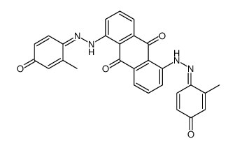 1,5-bis[2-(2-methyl-4-oxocyclohexa-2,5-dien-1-ylidene)hydrazinyl]anthracene-9,10-dione Structure