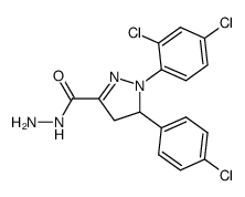 5-(4-chlorophenyl)-1-(2,4-dichlorophenyl)-4,5-dihydro-1H-pyrazole-3-carboxylic acid hydrazide结构式