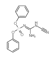 1-cyano-2-diphenoxyphosphoryl-guanidine Structure