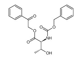 N-benzyloxycarbonyl-(S)-threonine phenacyl ester Structure