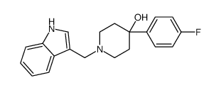 4-(4-fluorophenyl)-1-(1H-indol-3-ylmethyl)piperidin-4-ol Structure