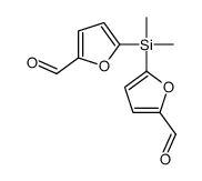 5-[(5-formylfuran-2-yl)-dimethylsilyl]furan-2-carbaldehyde结构式