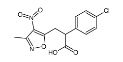2-(4-chlorophenyl-)3-(3-methyl-4-nitroizoxazol-5-yl)propionic acid结构式