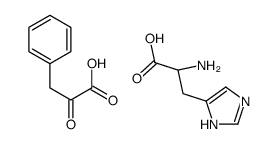 (2S)-2-amino-3-(1H-imidazol-5-yl)propanoic acid,2-oxo-3-phenylpropanoic acid结构式