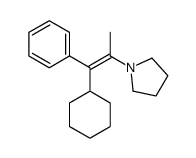 1-(1-cyclohexyl-1-phenylprop-1-en-2-yl)pyrrolidine Structure