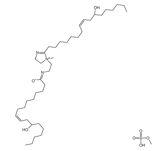 [R-[R*,R*-(Z,Z)]]-4,5-dihydro-2-(11-hydroxyheptadec-8-enyl)-1-[2-[(12-hydroxy-1-oxooctadec-9-enyl)amino]ethyl]-1-methyl-1H-imidazolium methyl sulphate structure